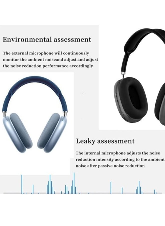 Generic - Premium Quality STN-01 Immersive Active Noise Cancelling Over-Ear Headphones, Epitome of Cutting-Edge Design and Premium Sound Quality. Elevate Your Listening Experience, Fusion of Style and Comfort (Classic, Blue) - Image 1