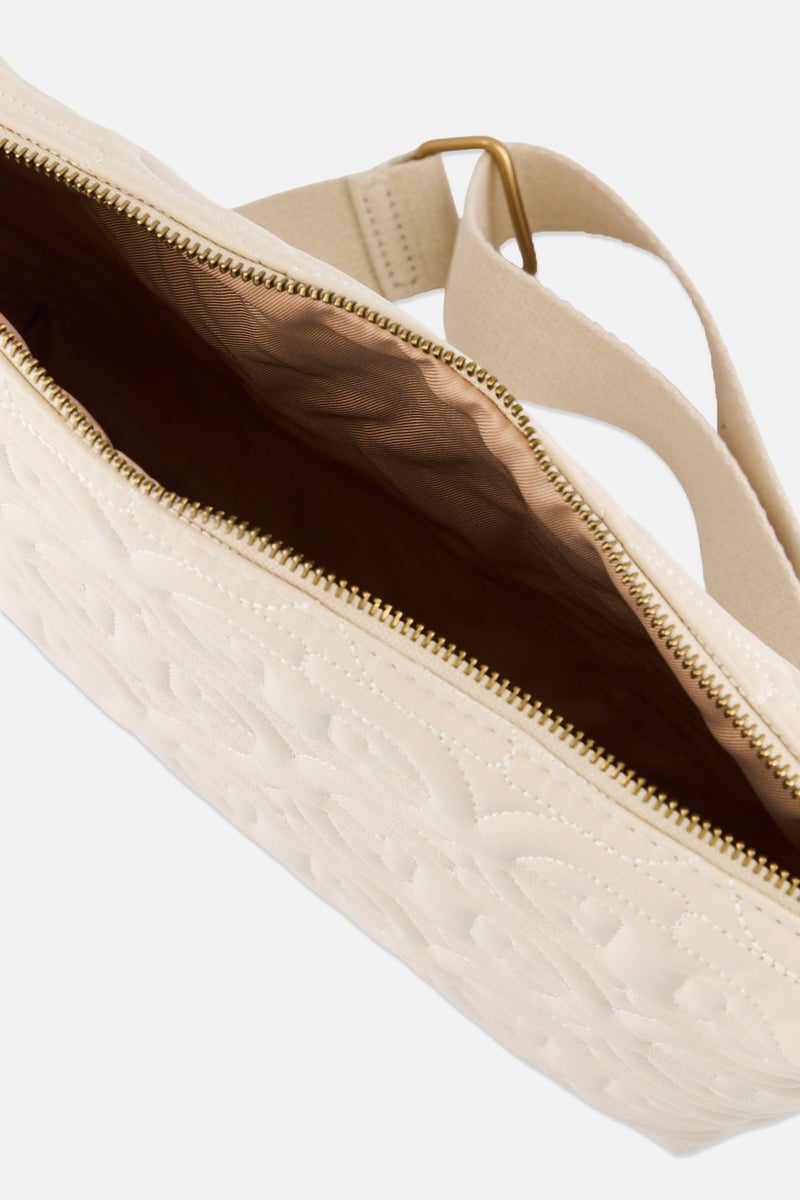 Sam Edelman Women Textured Cross Body Bag, Beige - Image 4