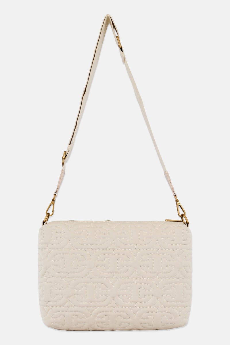 Sam Edelman Women Textured Cross Body Bag, Beige - Image 1