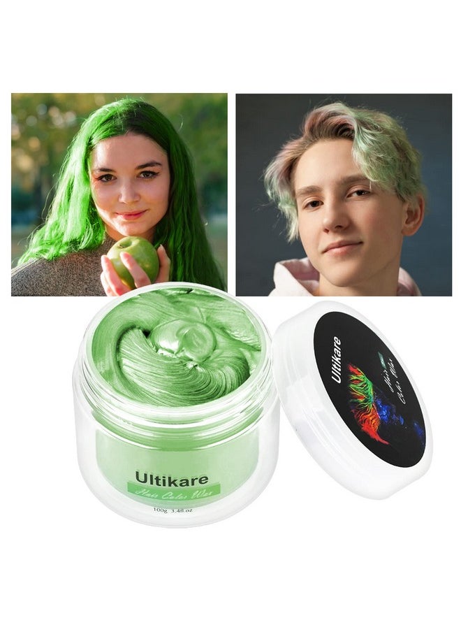 Ultikare Green Hair Dye Wax, Ultikare Temporary Hair Color for Kids 3.4 Fl Oz Washable Natural Hair Wax Color Dye Mud Cream DIY Hairstyle Clay For Halloween, Cosplay, Party, Christmas Gift Boys  - Image 2