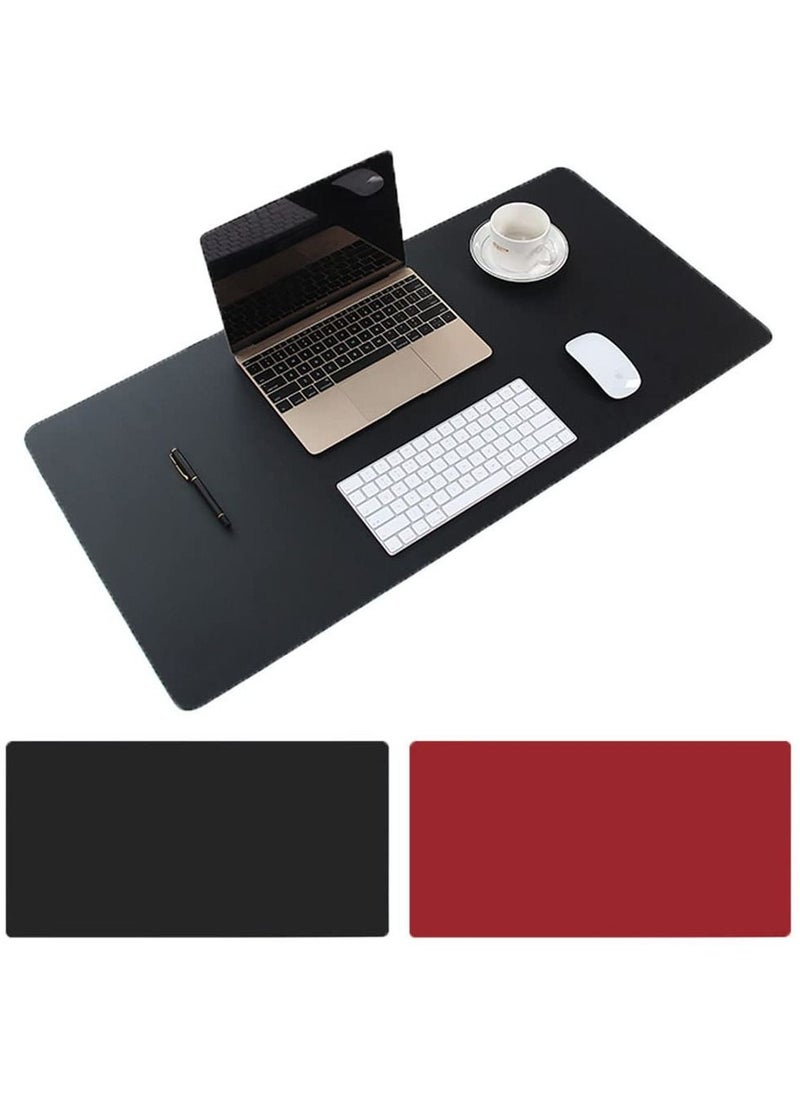 Cool Baby COOLBABY Multifunctional Office Desk Pad, Ultra Thin Waterproof PU Leather Mouse Pad, Dual Use Desk Writing Mat for Office/Home(80*40 CM，Red+Black)  - Image 1