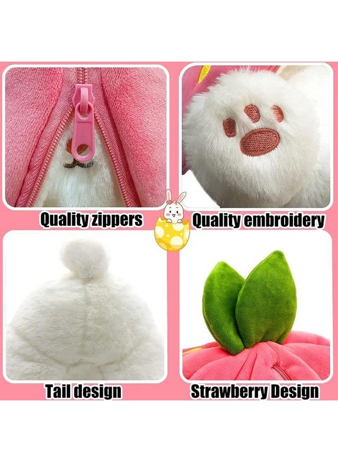 AVSHUB Soft Toy for Girl and Kids Reversible Bunni Rabbit Doll Cute Stuffed and Spongy Lovable Huggable Birthday Gift for Babies, Girls Home Decor Toys (Size 25cm) (Pink & White) D - Image 5