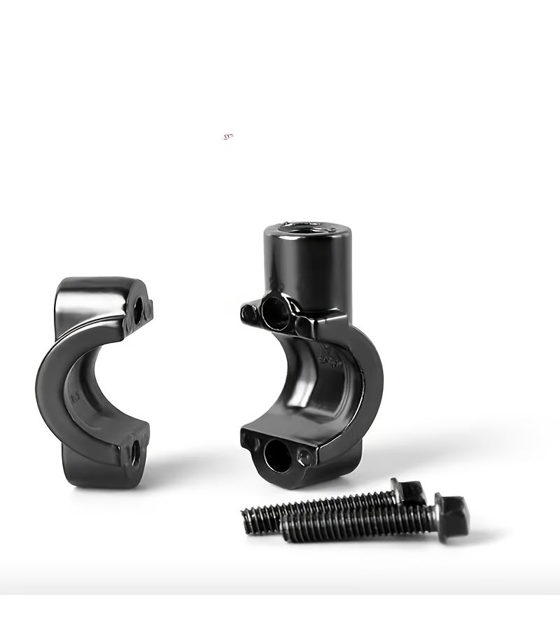 Black 10mm Motorcycle Rearview Mirror Base 4 Pack Mount Handlebar Adapter - Image 5