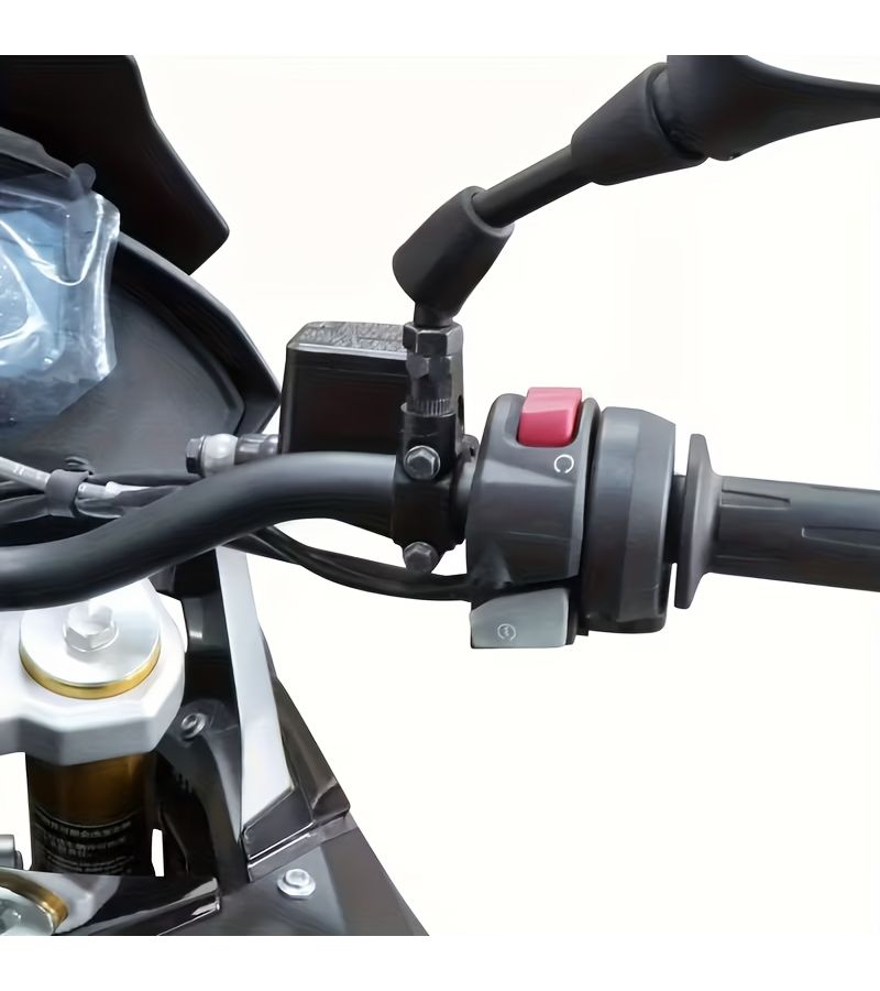 Black 10mm Motorcycle Rearview Mirror Base 4 Pack Mount Handlebar Adapter - Image 3