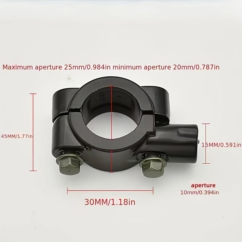 Black 10mm Motorcycle Rearview Mirror Base 4 Pack Mount Handlebar Adapter - Image 2