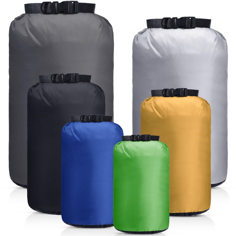 GliCraft 6 Pcs Waterproof Dry Bag Sack Lightweight Outdoor Dry Bags 35 L 20 L 15 L 10 L 5 L 3 L Waterproof Boat Bag for Kayaking Backpacking Hiking Camping RaftingDark Color - Image 2