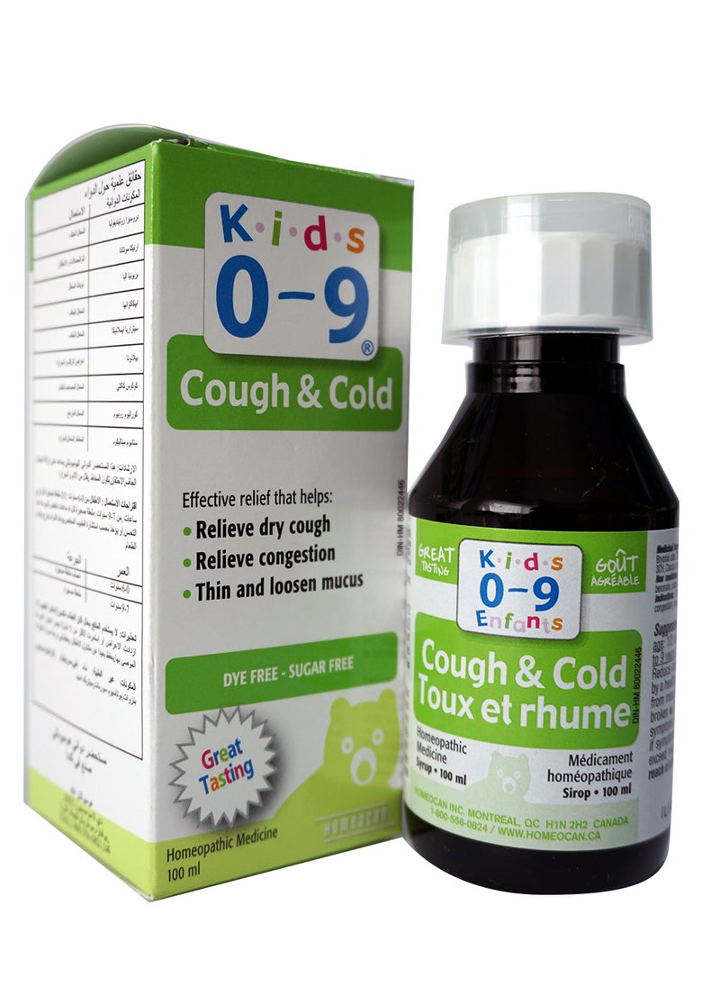 Homeocan Kids 0-9 Cough & Cold-100Ml  - Image 1