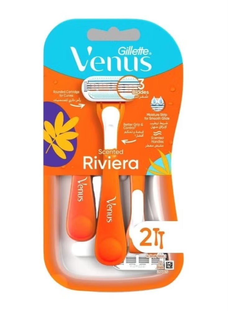 Gillette Venus Riviera Disposable Razor - 2 Count - Image 1