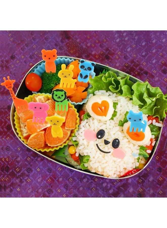 كيلا فواصل علب الغداء المصنوعة من السيليكون، 48 قطعة من فواصل علب الغداء بينتو مع 20 قطعة من أعواد الطعام لملحقات حاويات الغداء - Image 4