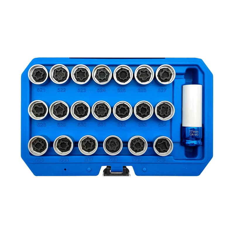 Anti-theft Screw Socket Wrench Silver Premium Rustproof Security Master Locking Wheel Nut Key - All-in-One Plastic Case Car Screw Socket Wrench for Volkswagen Vehicle Owners - Image 3