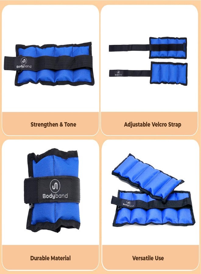 Bodyband Ankle Weights 0.5 kg Pair Wrist Weights Strap For Gym Ankle Weight Cuff Leg Weight For Men & Women For Legs Training, Workout Unisex WeightCuffs for Gym Resistance 1/2kg x 1 Pair - Image 1