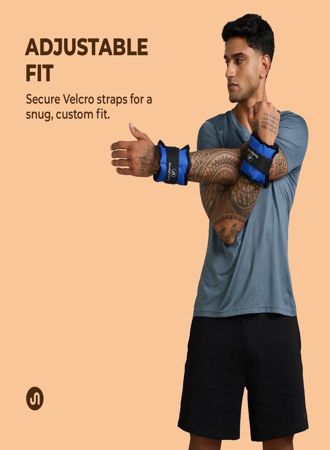 Bodyband Ankle Weights 0.5 kg Pair Wrist Weights Strap For Gym Ankle Weight Cuff Leg Weight For Men & Women For Legs Training, Workout Unisex WeightCuffs for Gym Resistance 1/2kg x 1 Pair - Image 3
