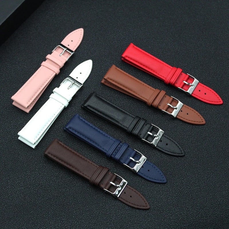 Bluejw Replacement Interchangeable Calf Leather Watch Strap – Full Grain Smooth Plain Elegant Wrist Band to Replace the Watch Strap - Image 5
