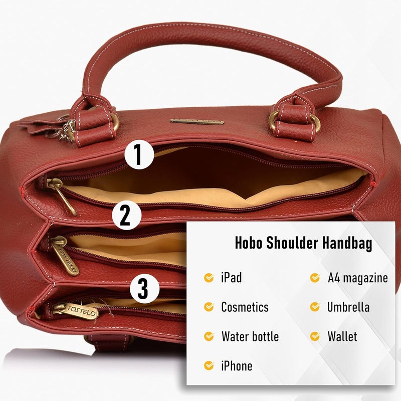 Fostelo Women's Riverside Satchel Tote Handbag for Women | Ladies Purse | Stylish Shoulder Bag | Gift For Women - Image 5