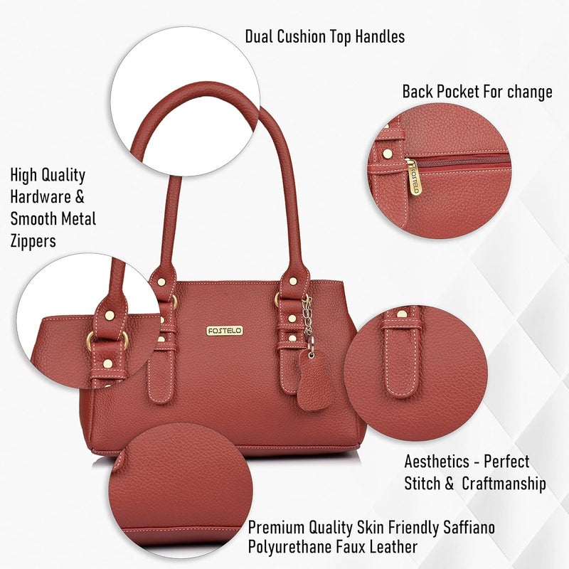 Fostelo Women's Riverside Satchel Tote Handbag for Women | Ladies Purse | Stylish Shoulder Bag | Gift For Women - Image 2
