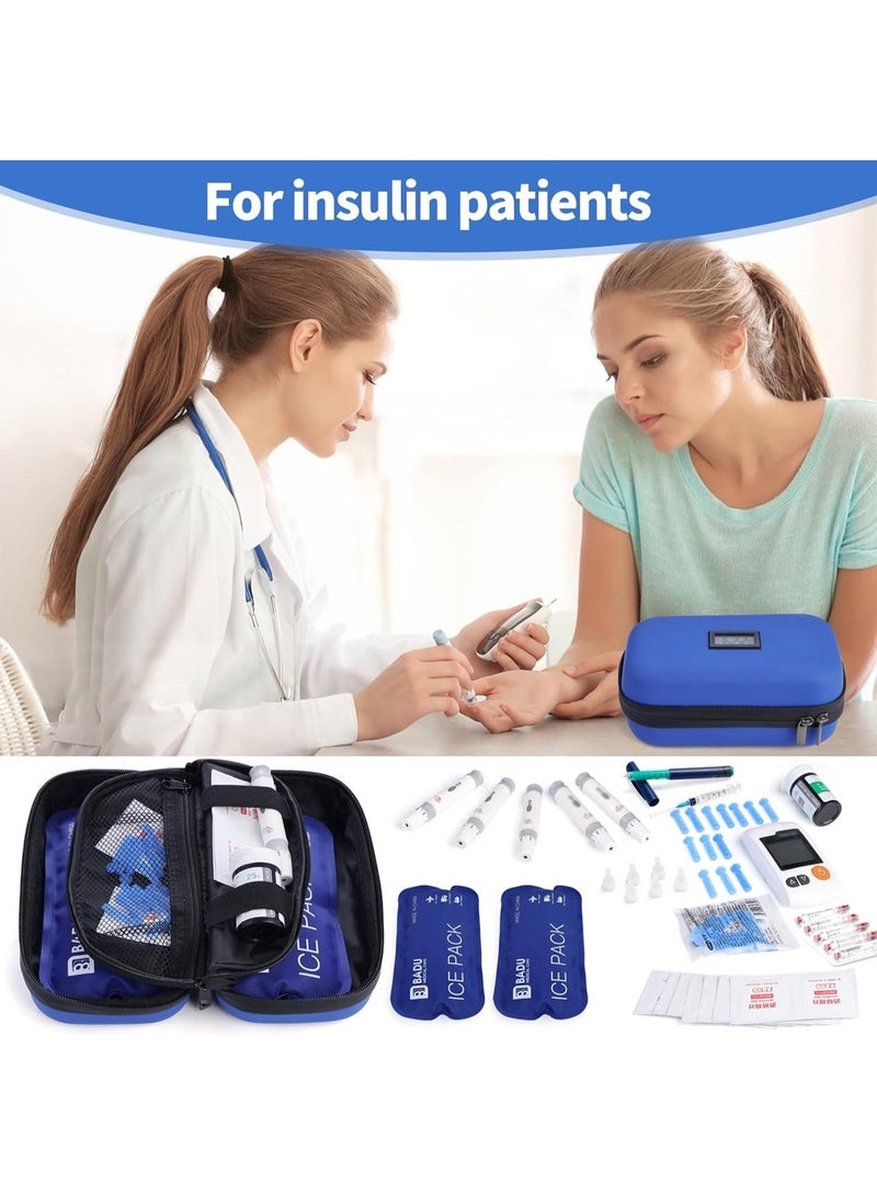 Insulin cooler for travel, insulated portable bag, medication organizer for diabetics with temperature display - Image 3