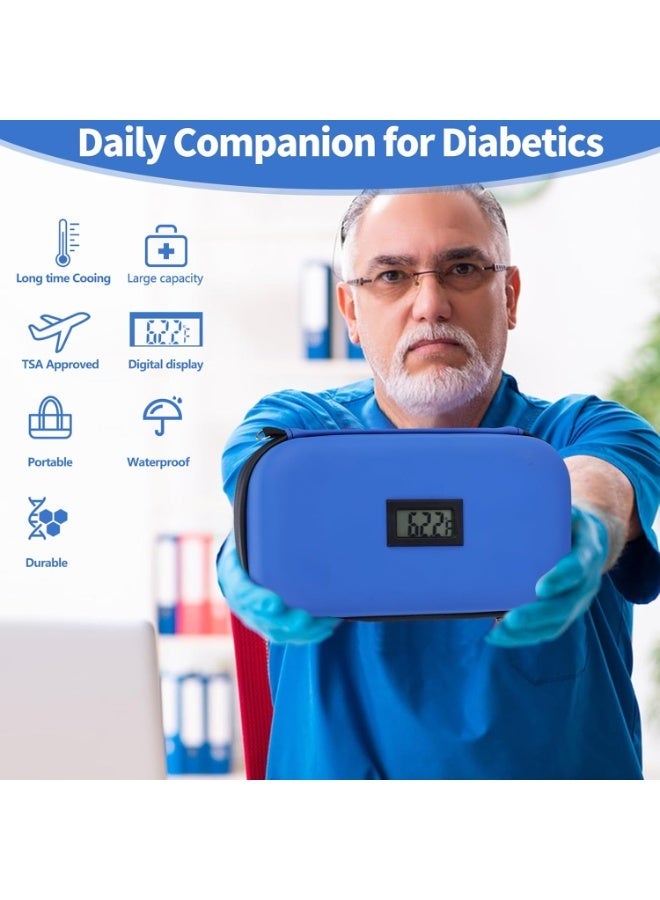 Insulin cooler for travel, insulated portable bag, medication organizer for diabetics with temperature display - Image 4