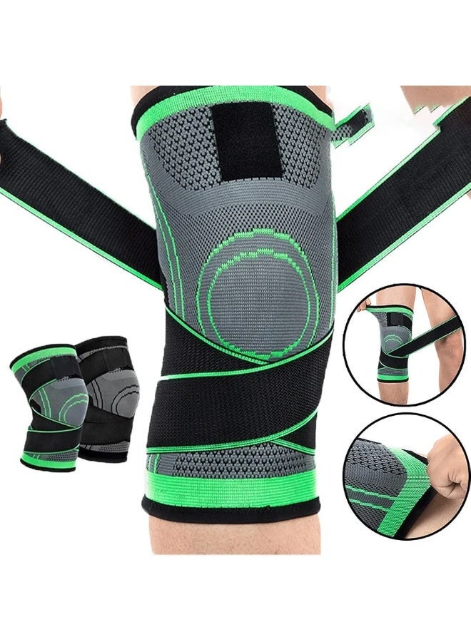 SBK Adjustable Knee Support Brace with Velcro Straps – Sports Knee Compression Support - Image 1
