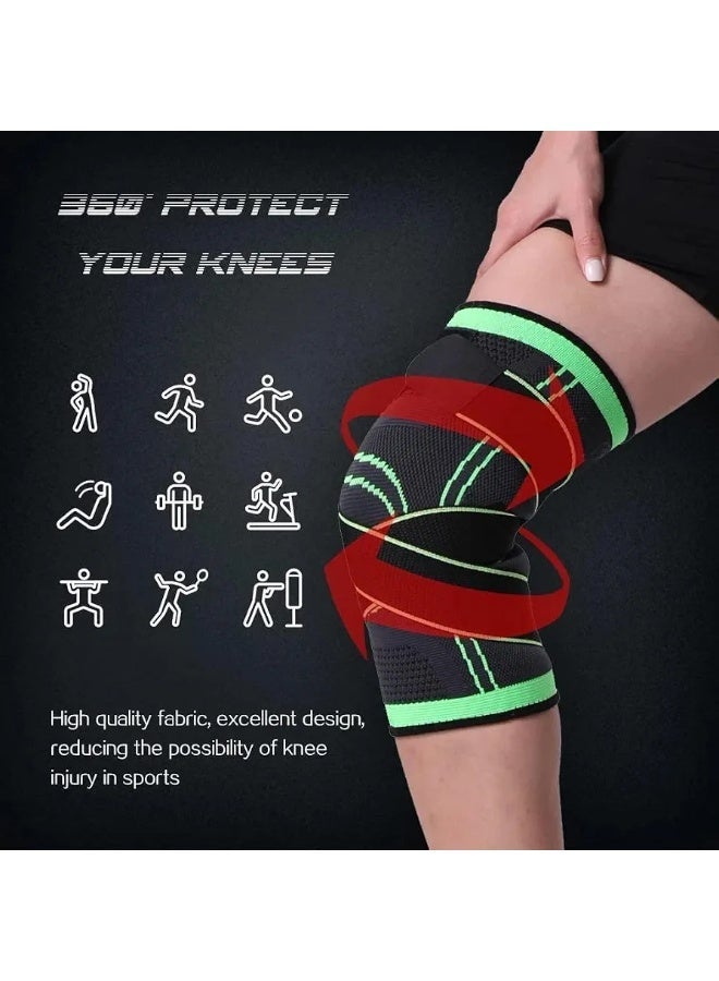 SBK Adjustable Knee Support Brace with Velcro Straps – Sports Knee Compression Support - Image 3
