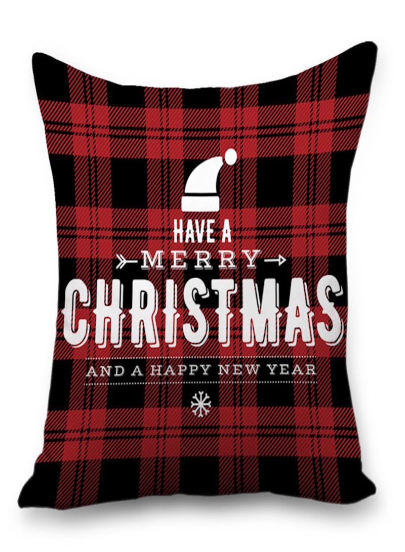Christmas and New Year print cushion cover