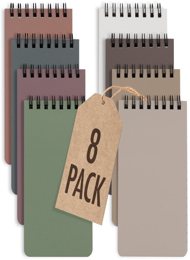 ZICOTO Aesthetic Pocket Notebooks Set Of 8 - Small 3x5 Spiral Notepads With Lined Pages - The Perfect Little Mini Note Pads to Stay Organized and Boost Productivity at Work or School - Image 1