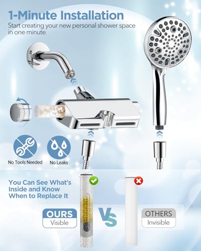 MakeFit Shower Head Filter Replacement Cartridge for MakeFit Filtered Shower Head with Handheld Combo-SSJ731/SW9730 (2-PACK) - Image 4