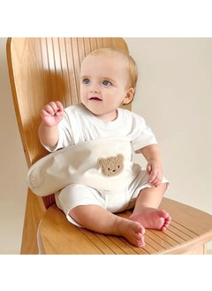 Generic Baby Portable High Chair Harness Seat for Toddler Feeding Safety Cloth Harness with Straps Belt 54cm (Khaki)  - Image 1