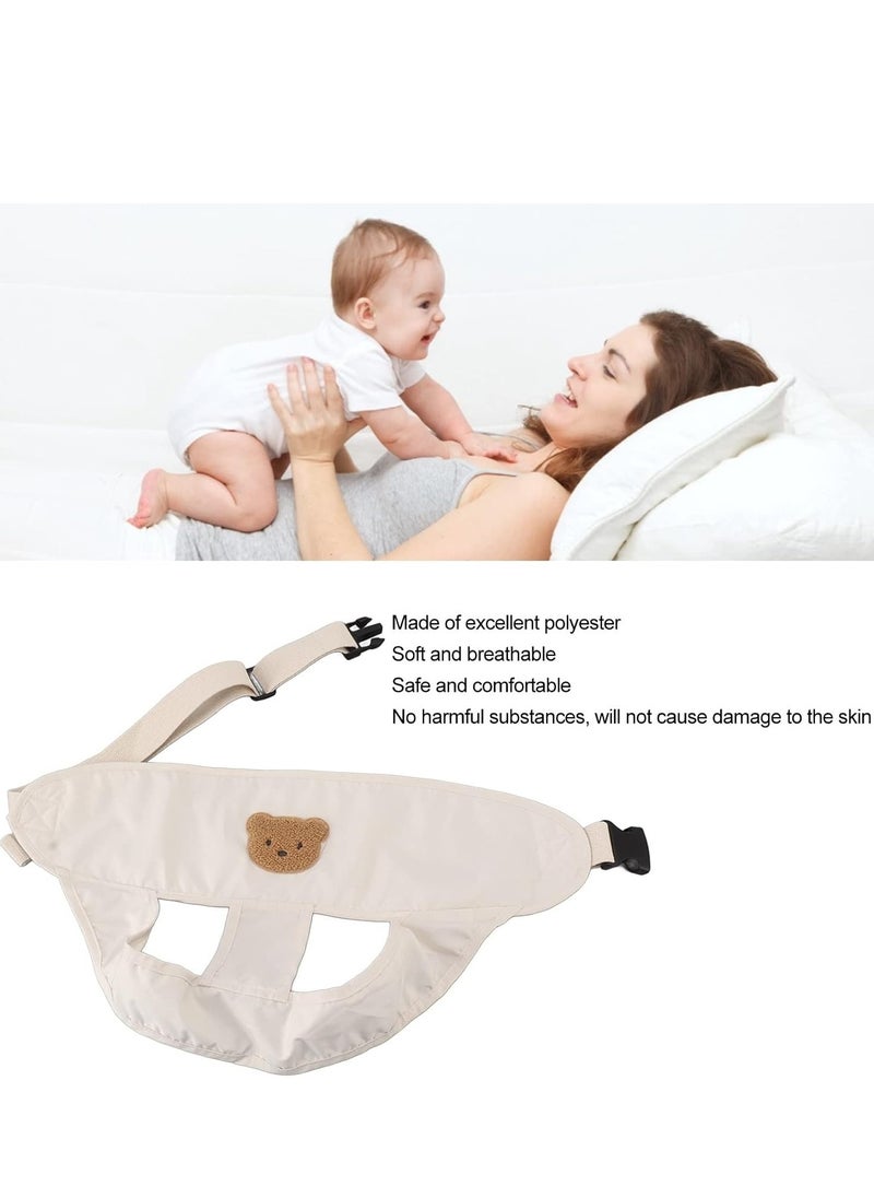 Generic Baby Portable High Chair Harness Seat for Toddler Feeding Safety Cloth Harness with Straps Belt 54cm (Khaki)  - Image 3