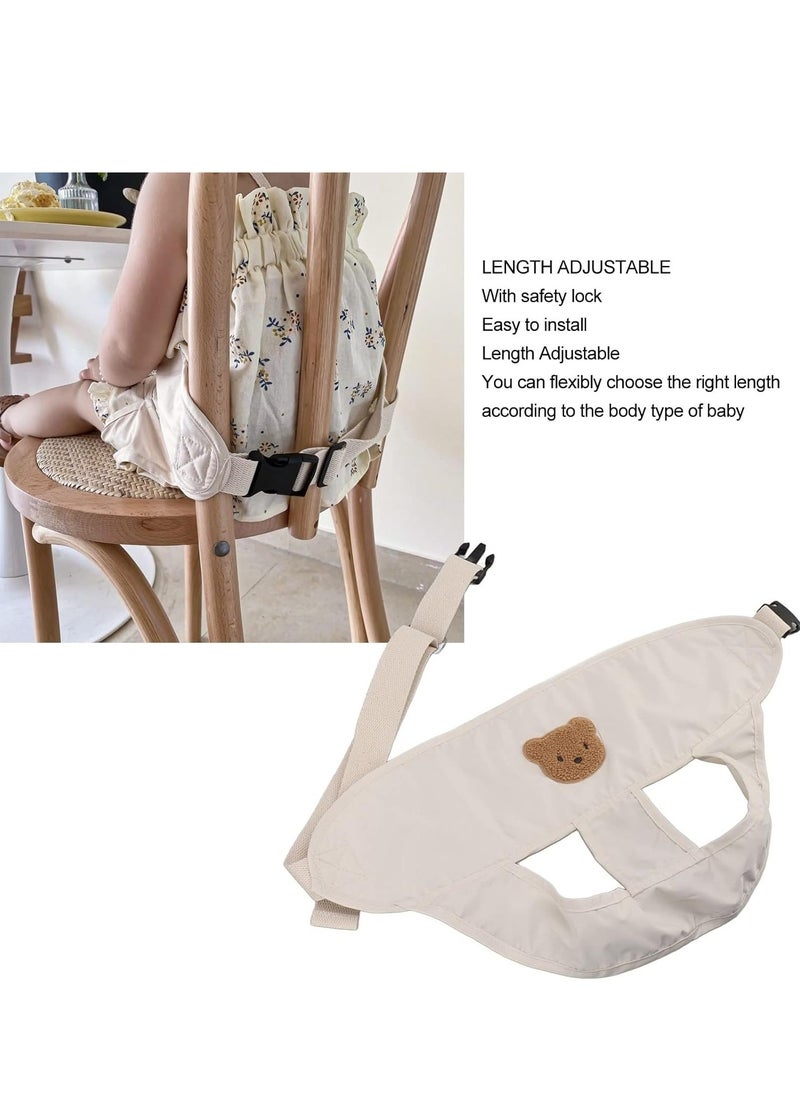Generic Baby Portable High Chair Harness Seat for Toddler Feeding Safety Cloth Harness with Straps Belt 54cm (Khaki)  - Image 4