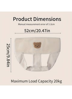 Generic Baby Portable High Chair Harness Seat for Toddler Feeding Safety Cloth Harness with Straps Belt 54cm (Khaki)  - Image 5
