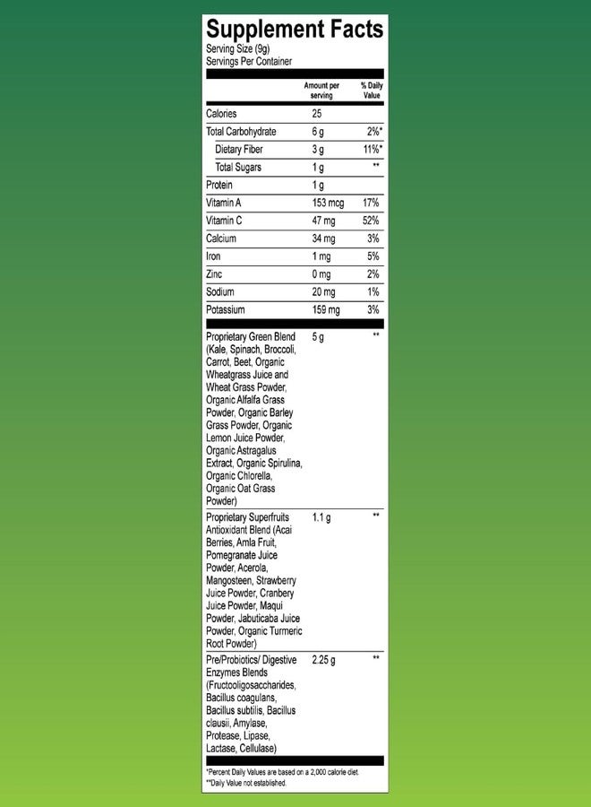 Kathy Ireland Nutrition Plant-Based Super Greens Powder, Watermelon, 9.5 oz - Image 5