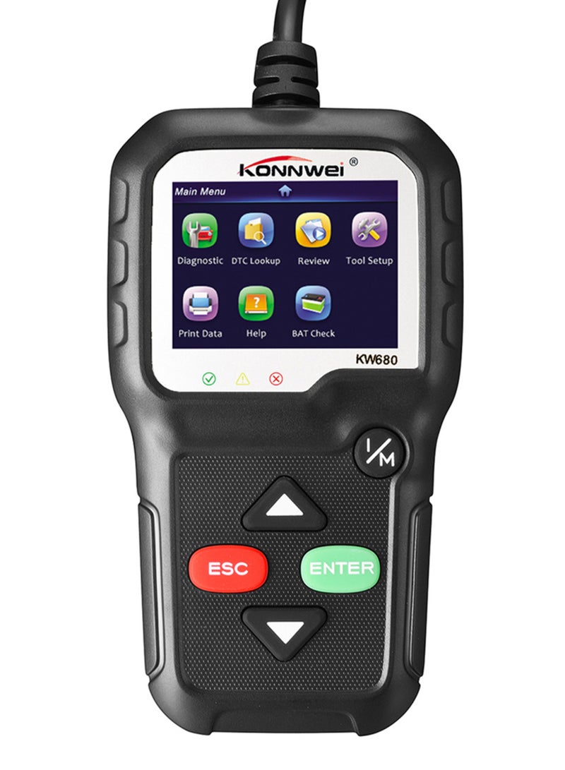 KONNWEI OBDII CAN Diagnostic Tool Car Code Reader KW680 Engine Light Scan Tool OBD II Scanner for Cars Since 1996 - Image 2