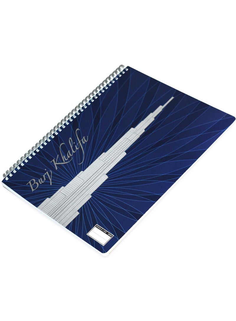 FIS Spiral Notebook Burj Khalifa A4 80 Sheets -FSNBSSA480B - Image 1