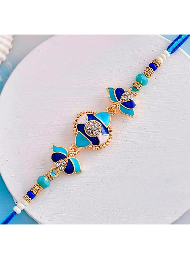 فويلا راخي رجالي أزرق مطلي بالخرز