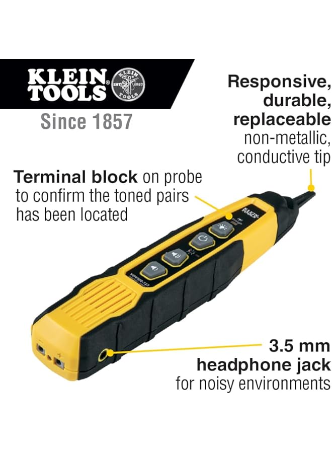 Klein Tools Vdv500-820 Cable Tracer With Probe Tone Pro Kit For Telephone, Internet, Video, Data And Communications Cables - Image 3