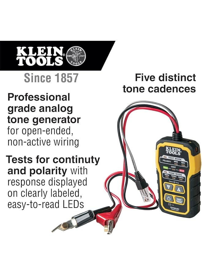 Klein Tools Vdv500-820 Cable Tracer With Probe Tone Pro Kit For Telephone, Internet, Video, Data And Communications Cables - Image 2