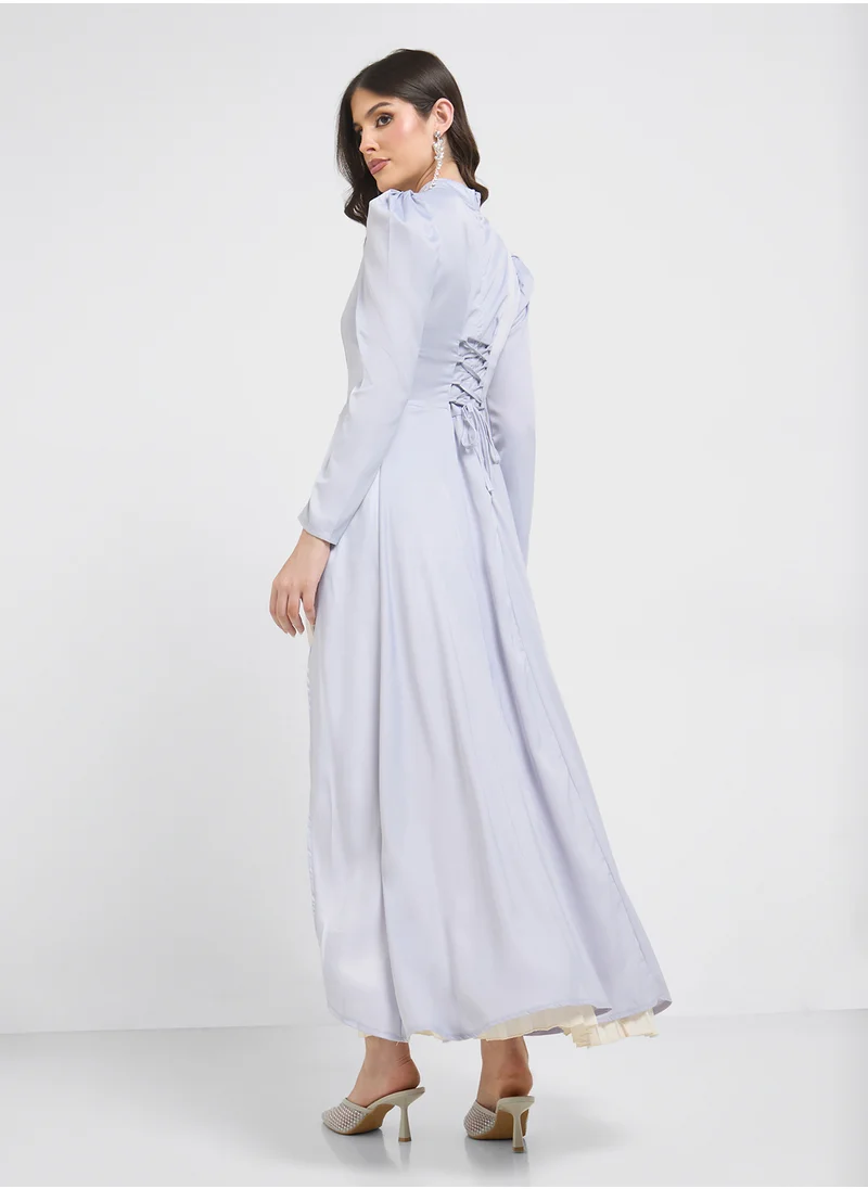Khizana Dress With Pleats