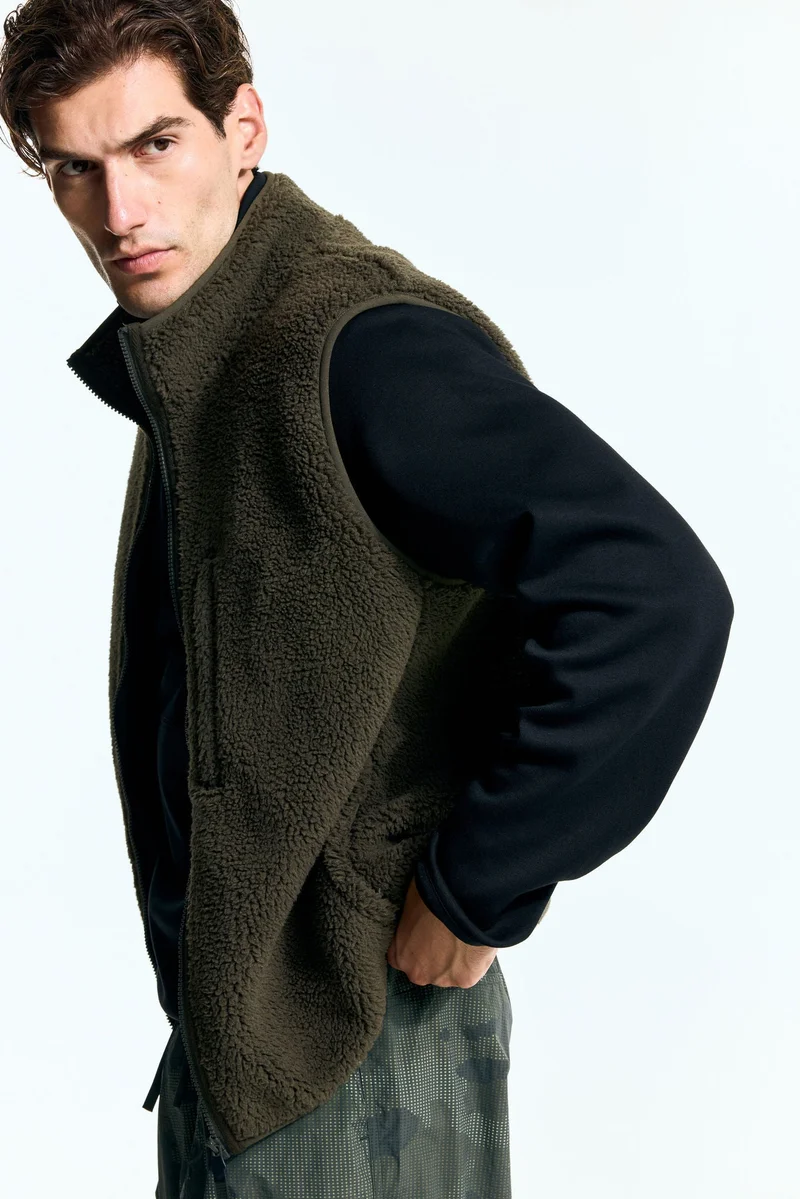 H&M Regular Fit Teddy sports gilet