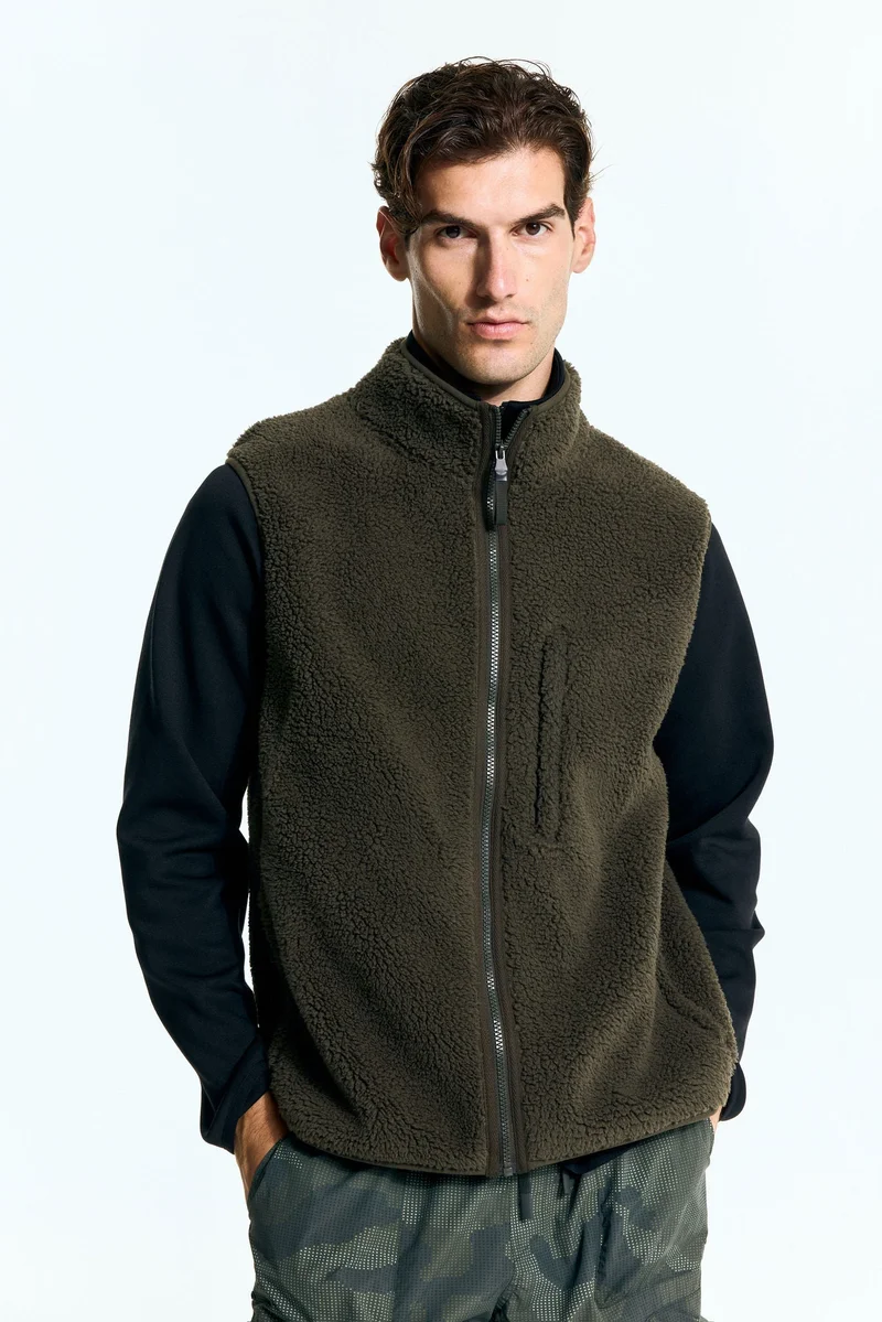 H&M Regular Fit Teddy sports gilet