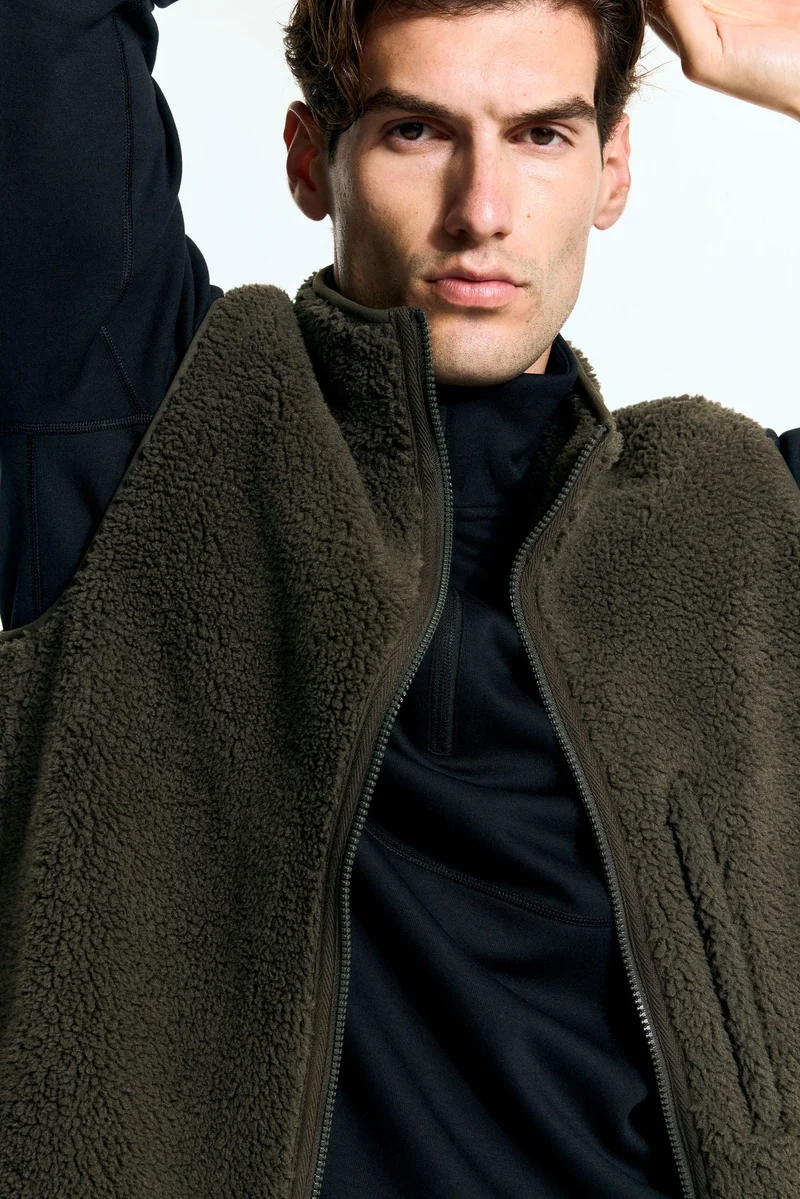 H&M Regular Fit Teddy sports gilet