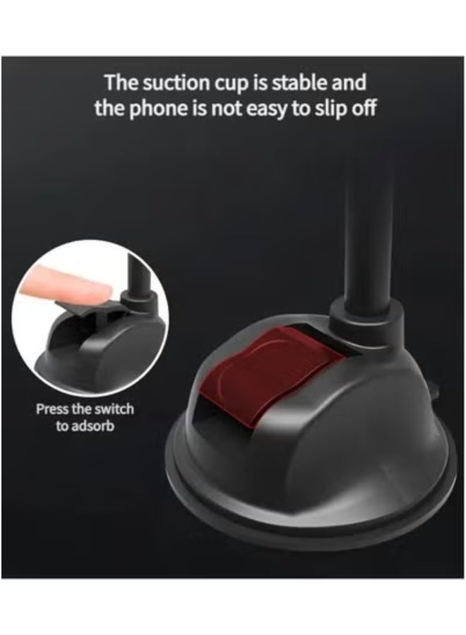 JAJEEK Hose Rotatable Car Mobile Phone Holder with Flexible Gooseneck Mount – Strong Suction Cup for Dashboard & Windshield – 360° Rotatable & Adjustable Car Phone Stand – Universal Fit for All iPhone & Android Smartphones – Secure, Hands-Free Driving Solution - Image 2