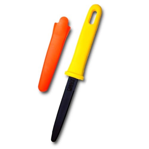 Canary قاطع كرتون CANARY مع غلاف، 7.5" أداة فتح الصناديق / قاطع الصناديق [شفرة غير لاصقة]، شفرة فولاذية يابانية مسننة، صنع في اليابان - Image 1