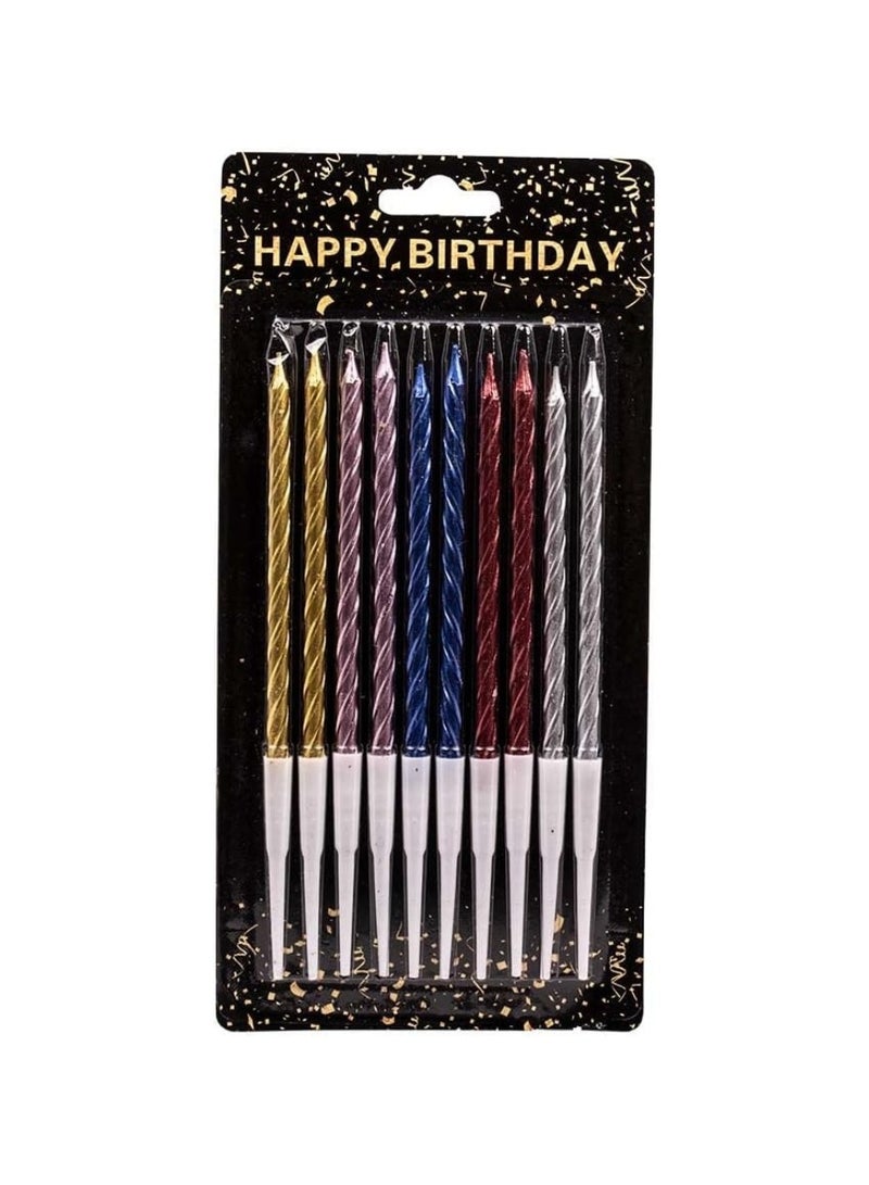 شمعة عيد ميلاد لامعة لتزين الكيك والاحتفالات- الوان عشوائيه متنوعه - Image 2