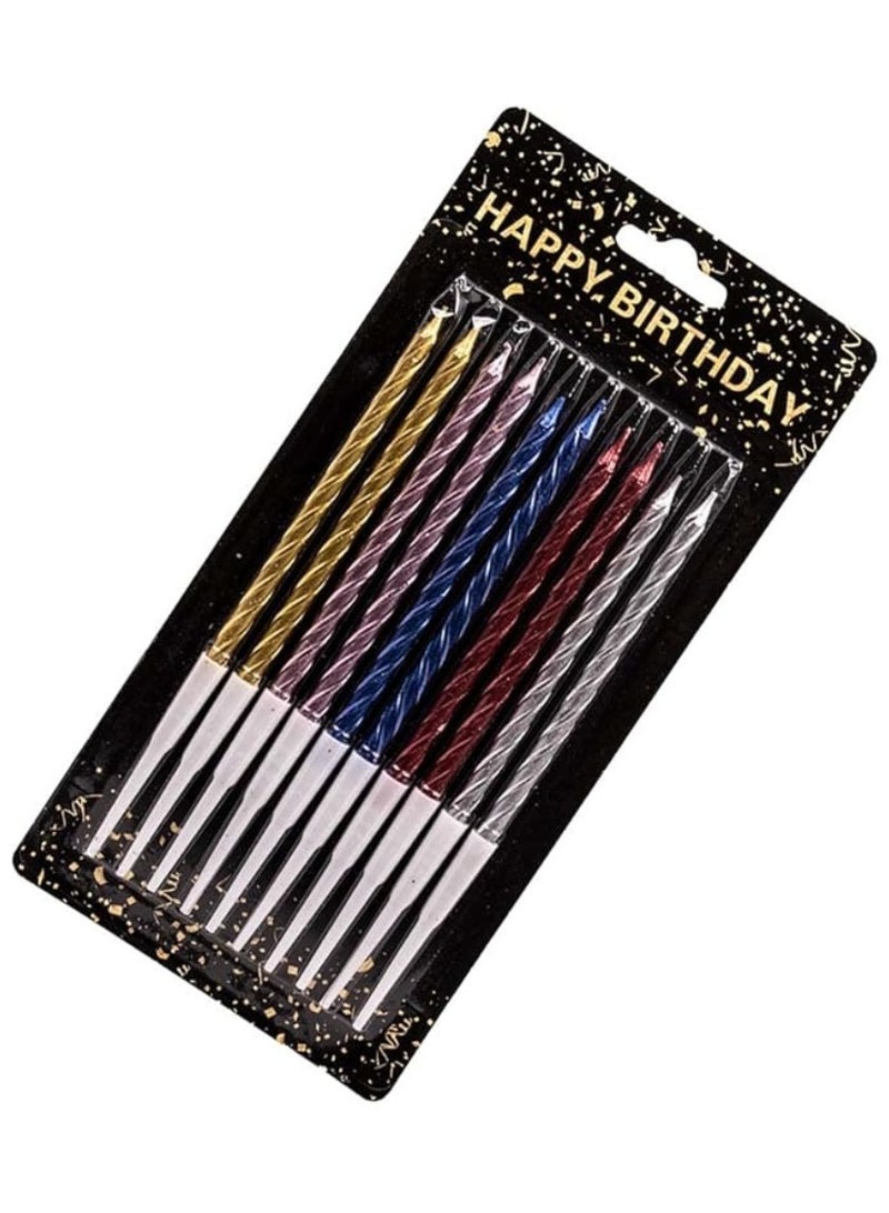 شمعة عيد ميلاد لامعة لتزين الكيك والاحتفالات- الوان عشوائيه متنوعه - Image 4