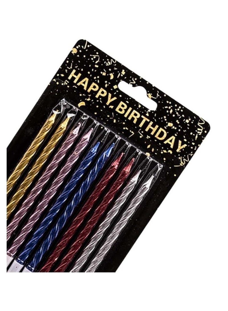 شمعة عيد ميلاد لامعة لتزين الكيك والاحتفالات- الوان عشوائيه متنوعه - Image 3