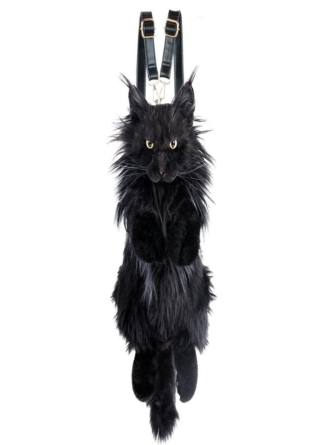 Chongker Cat Shaped Backpack - Handcrafted Stuffed Animals Plush Bag with Adjustable Shoulder, Crossbody, and Handbag Straps (MaineCoon Cat) - Image 1