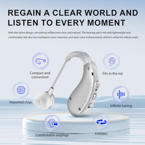 Aika Hearing Aid Machine for Ear Old Age | Rechargeable Hearing Aid for Elderly with Volume Control | Active Noise Control | 3 Noise Reduction Mode | Free Dry Kit | 1 Year Warranty (Beige, For Single Ear) - Image 2