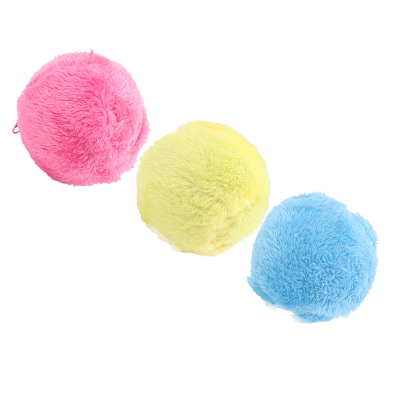 Automatic Rolling Ball: Electric Roller Ball With Plush Cover, Stable Floor Adhesion - Dust Absorbing Floor Cleaning Toy for Small Medium Pets, Interactive Play - Image 3