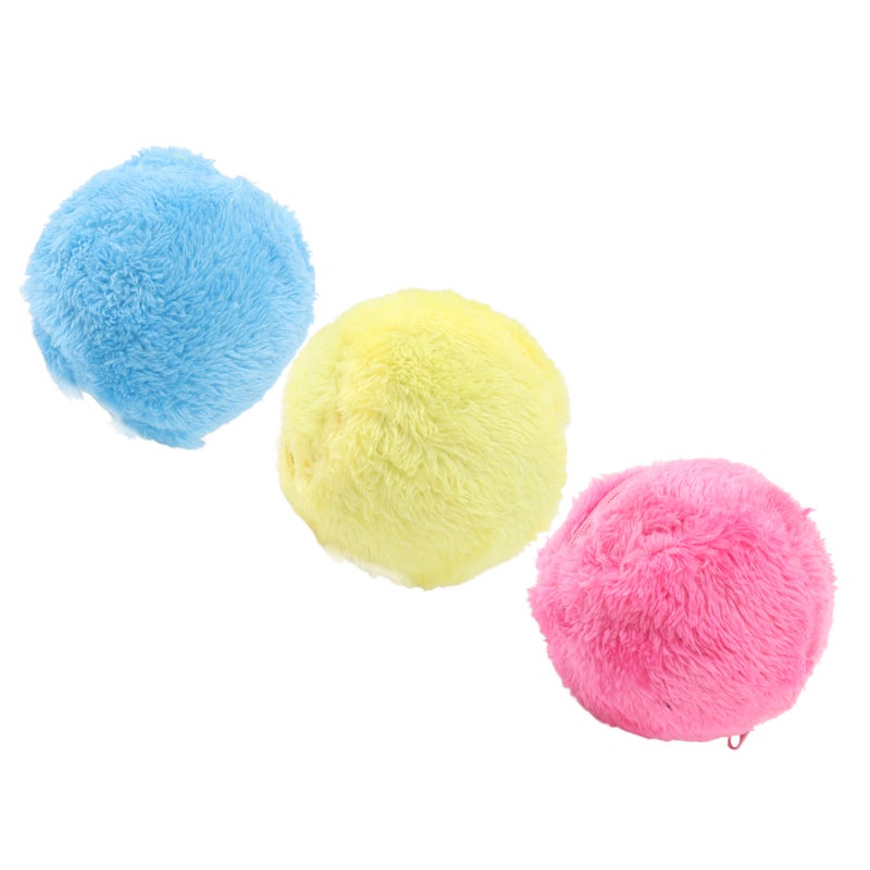 Automatic Rolling Ball: Electric Roller Ball With Plush Cover, Stable Floor Adhesion - Dust Absorbing Floor Cleaning Toy for Small Medium Pets, Interactive Play - Image 2