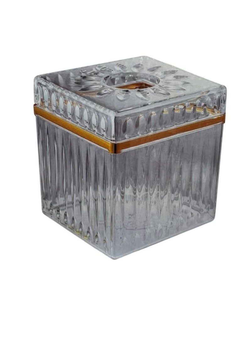 Square acrylic tissue box - Image 1